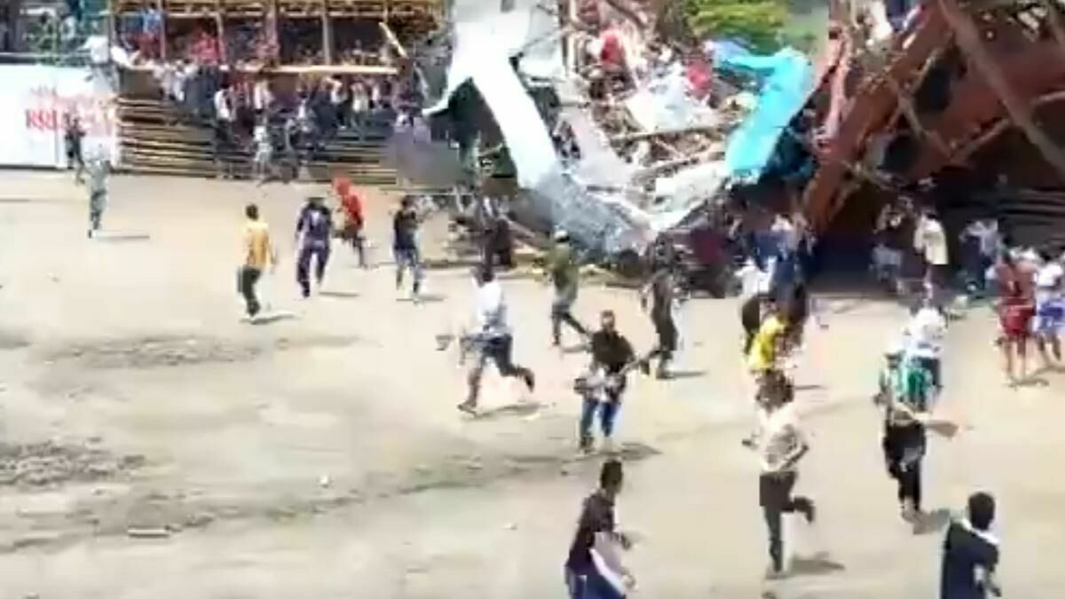 Five dead in Colombia after bullfighting stand collapses