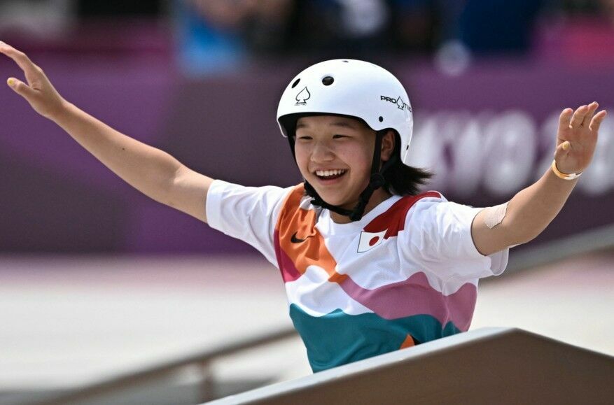 13-year-old Japanese girl becomes the first ever Olympic skateboarding champion