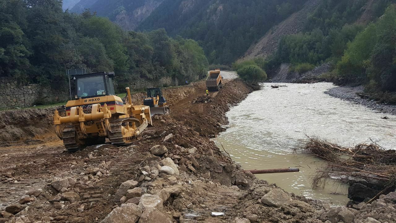 Mudflow blocked the federal highway in Kabardino-Balkaria