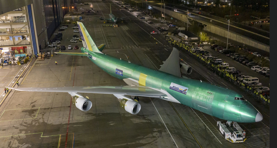 The last Boeing 747 rolled off the assembly line. It was produced for almost half a century