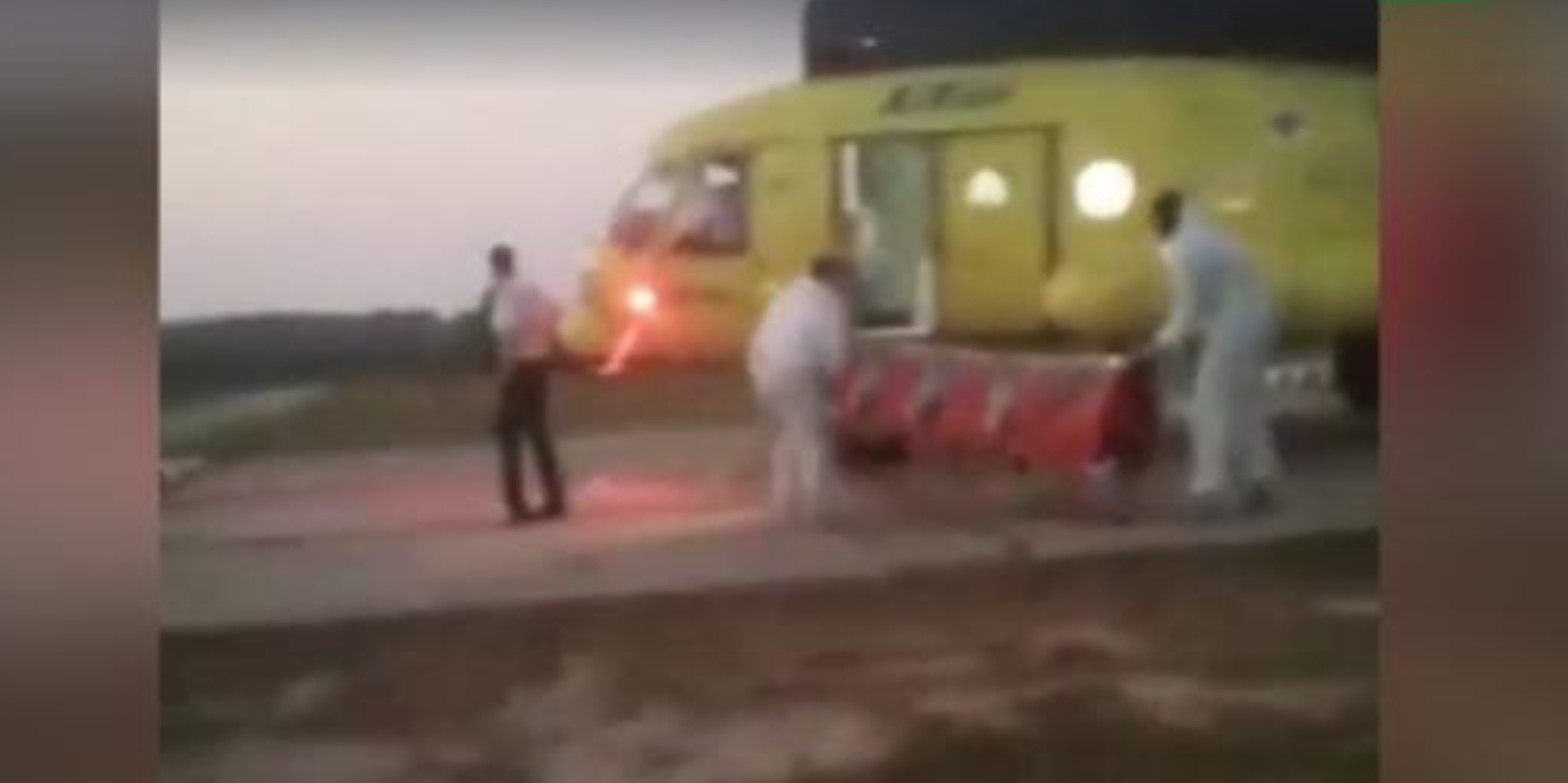 New dark ages: villagers chased away a helicopter that landed to pick up a patient with covid