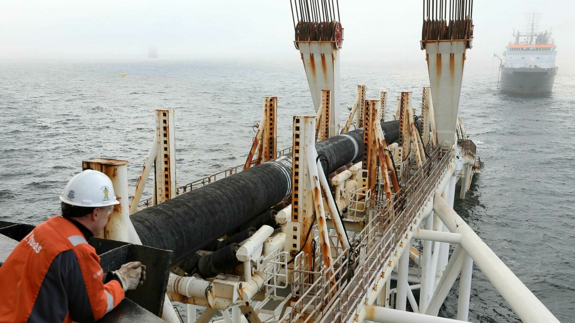 A vessel was headed to Germany to complete the construction of the Nord Stream 2 pipeline
