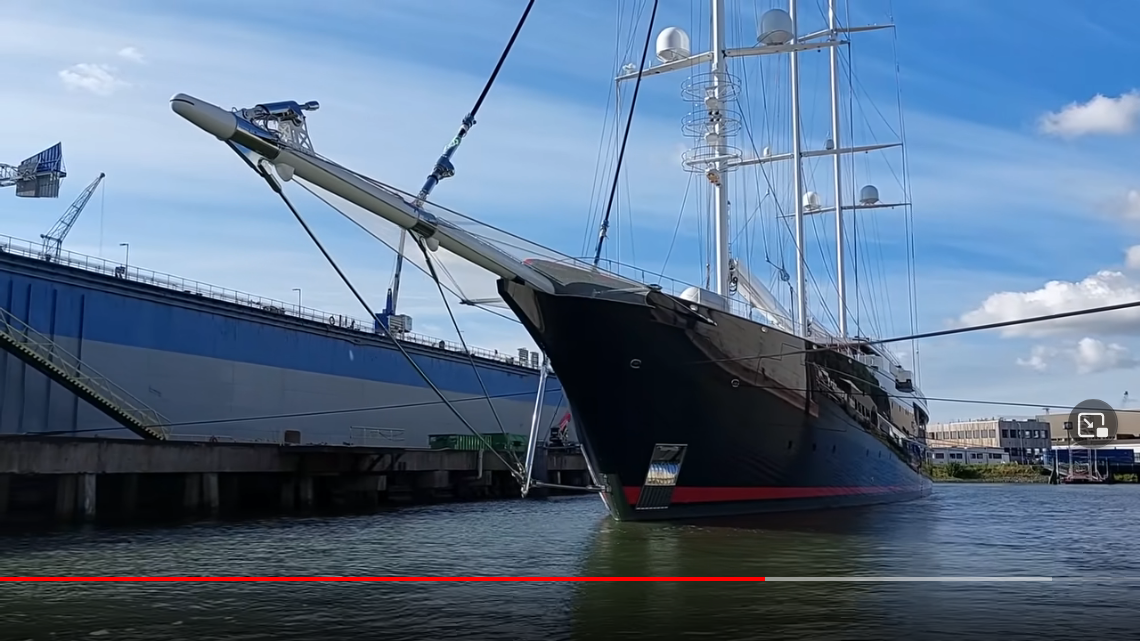 A video of Jeff Bezos' megayacht appeared on the network