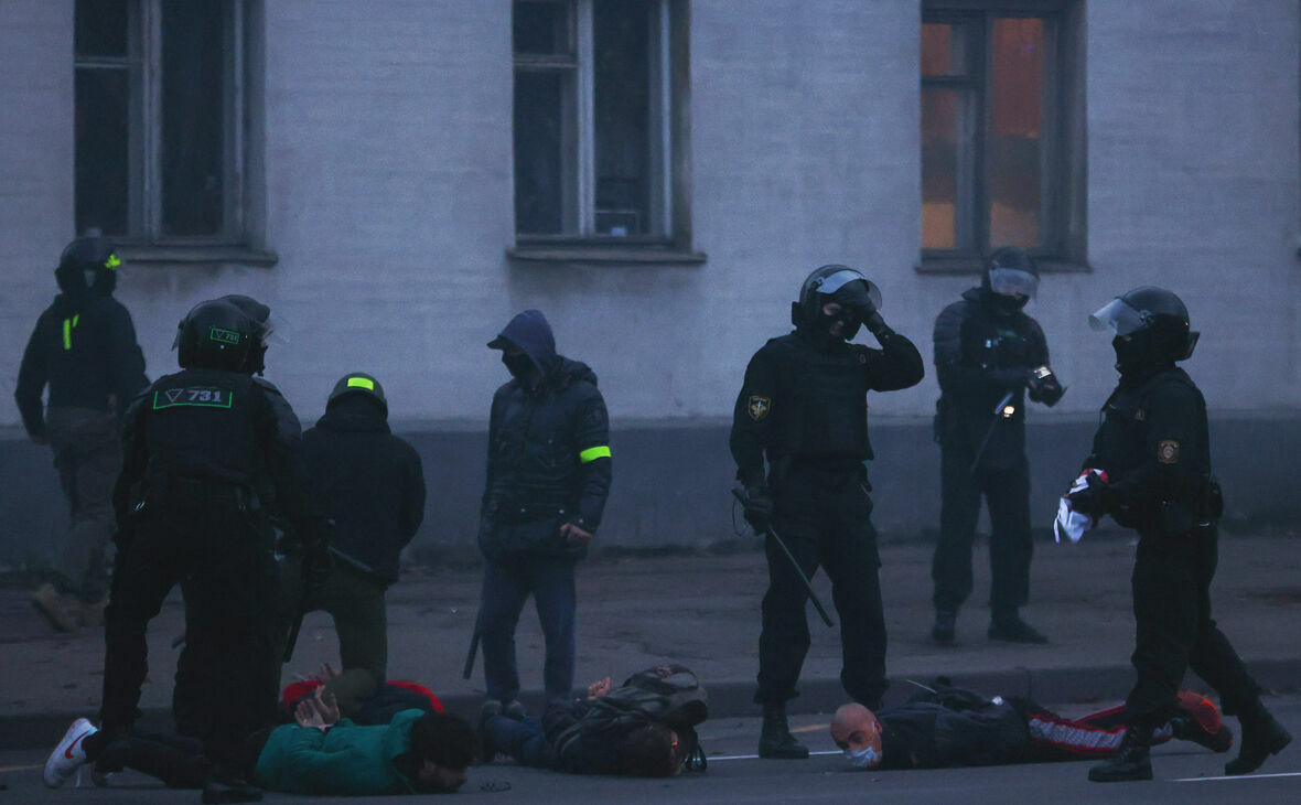 Nearly 300 people were detained while dispersing protests in Belarus