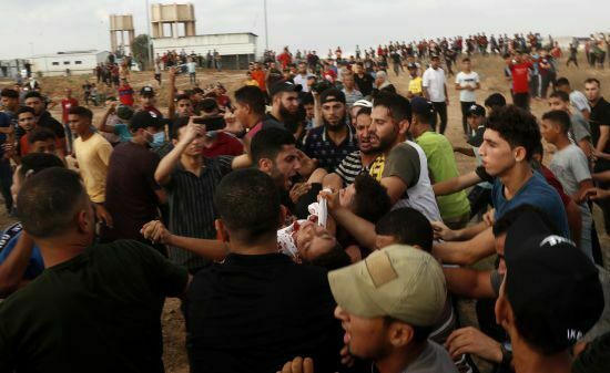 More than 40 people were injured during the riots in the Gaza Strip
