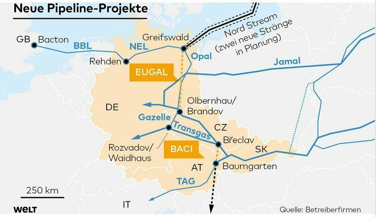 For one this is the pipe, for the other - the mother: Gazprom is building new pipelines in Germany