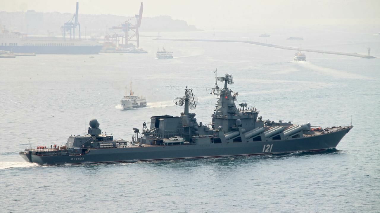 Defense Ministry: Ammunition detonated on cruiser Moskva