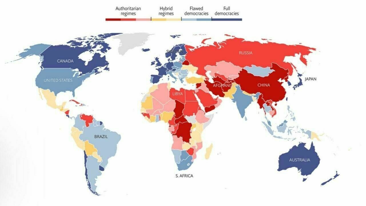 Russia is at the bottom. In the new rating of "Global Democracy" our country took the 146th place