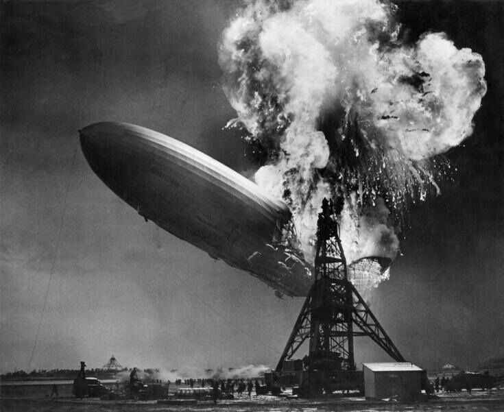 Взрыв водорода на борту дирижабля «Гинденбург» (1937)