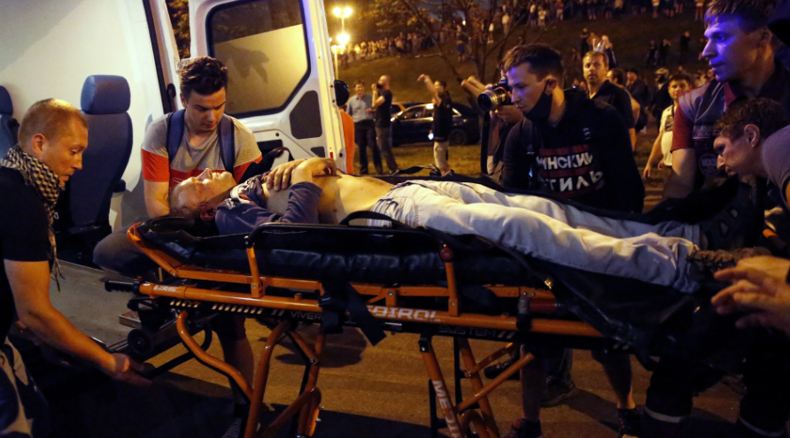 A protester was killed during the clashes in Minsk