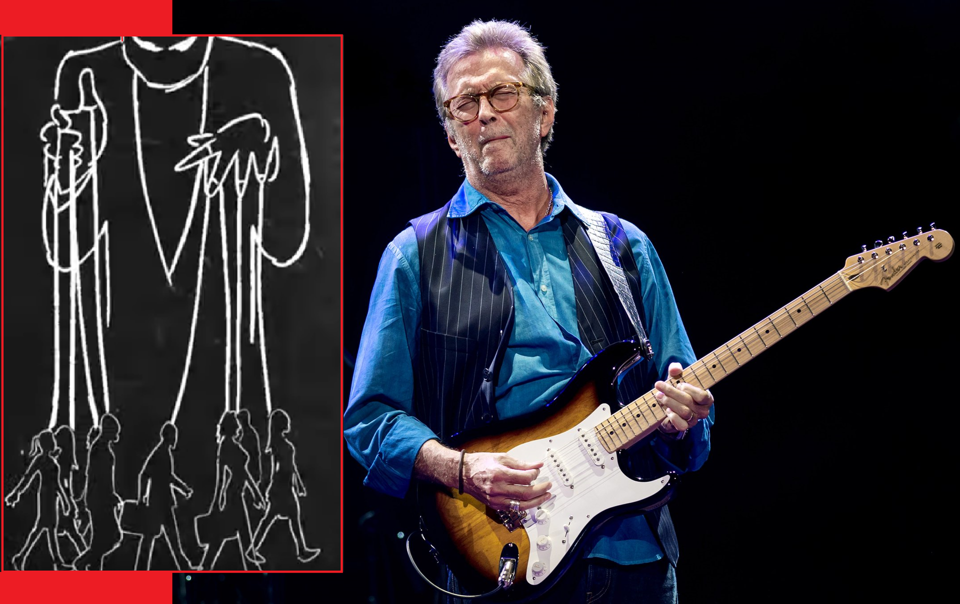 Eric Clapton sang about the new normality and that "he has had enough of this BS"