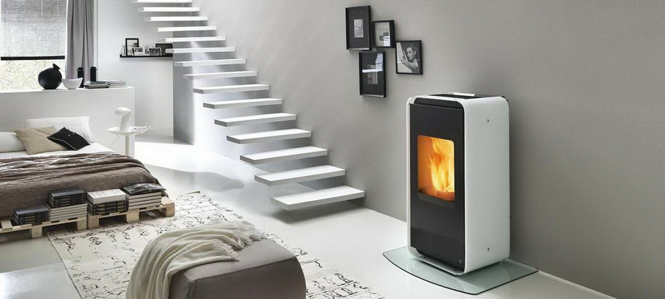 There are not only pellet boilers, but also pellet fireplaces.