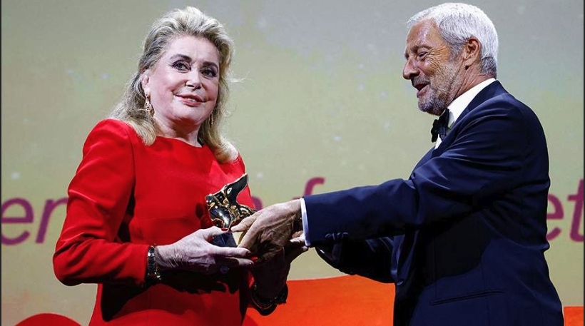 Catherine Deneuve was awarded the honorary "Golden Lion" for his contribution to cinema
