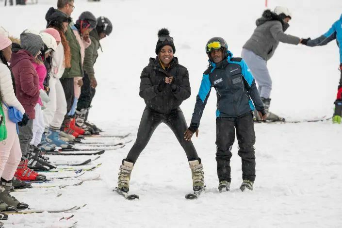 Getting the snow in Africa! While the whole world is languishing in the heat, skiing in Lesotho