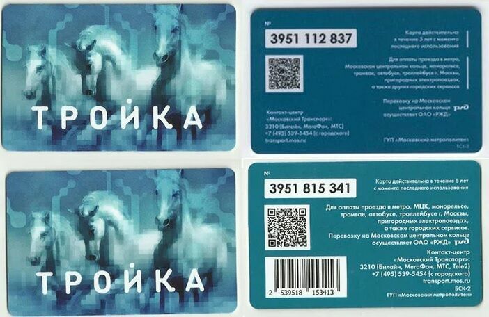 In Moscow the Troyka cards will be delivered straight to your home
