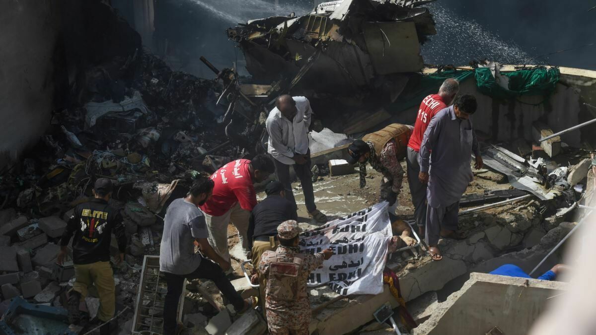 97 people died and two survived in the Pakistani plane crash