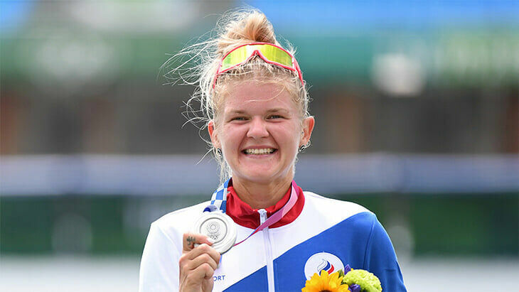 Anna Prakaten won the silver medal in rowing at the Olympics