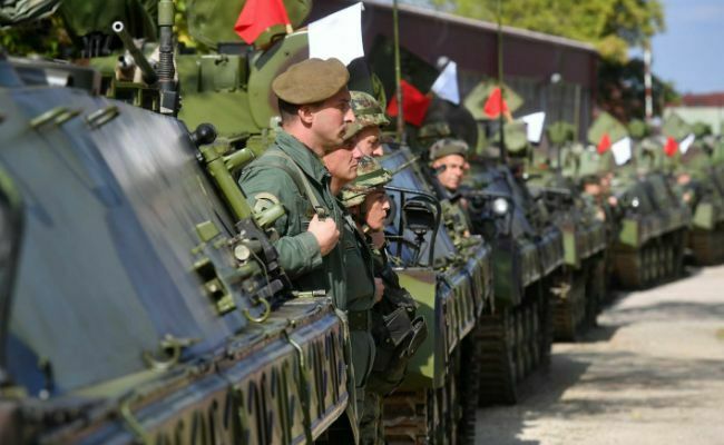 Serbian army began exercises in the security zone near Kosovo