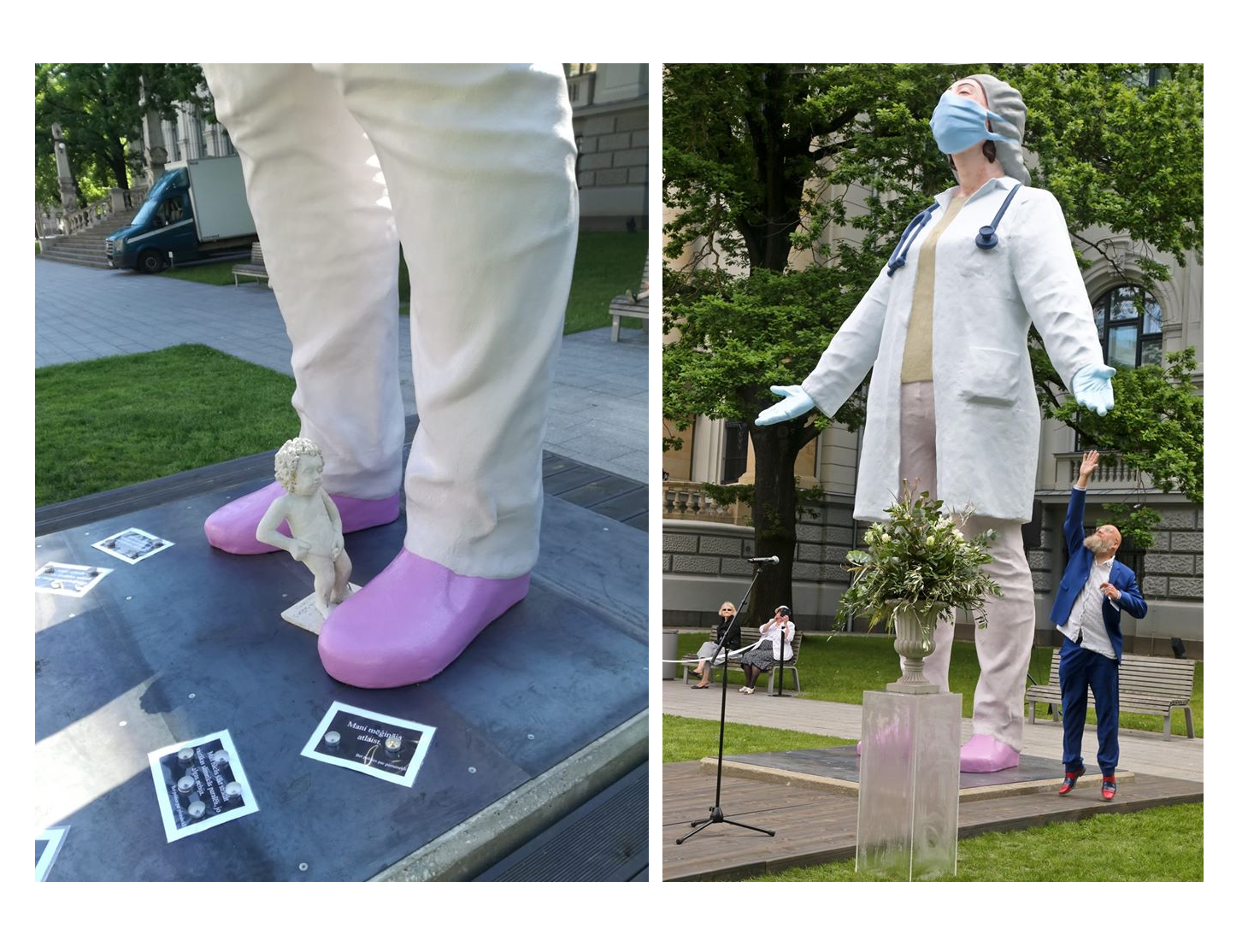 Pic of the day: A plastic foam sculpture was installed in Riga in gratitude to the doctors