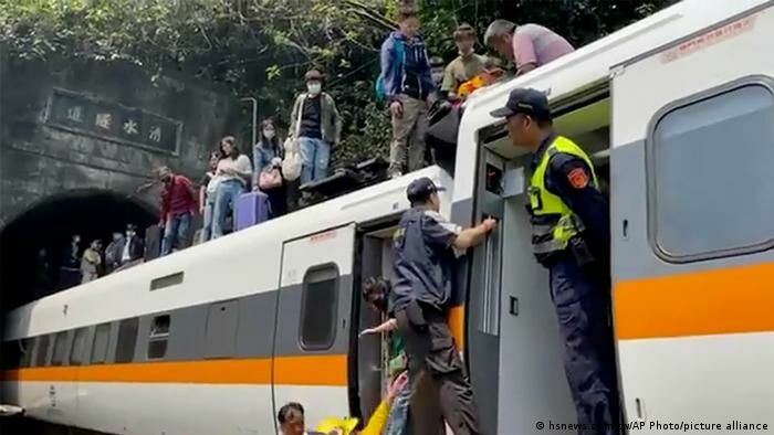 40 to 70 people killed in train crash in Taiwan