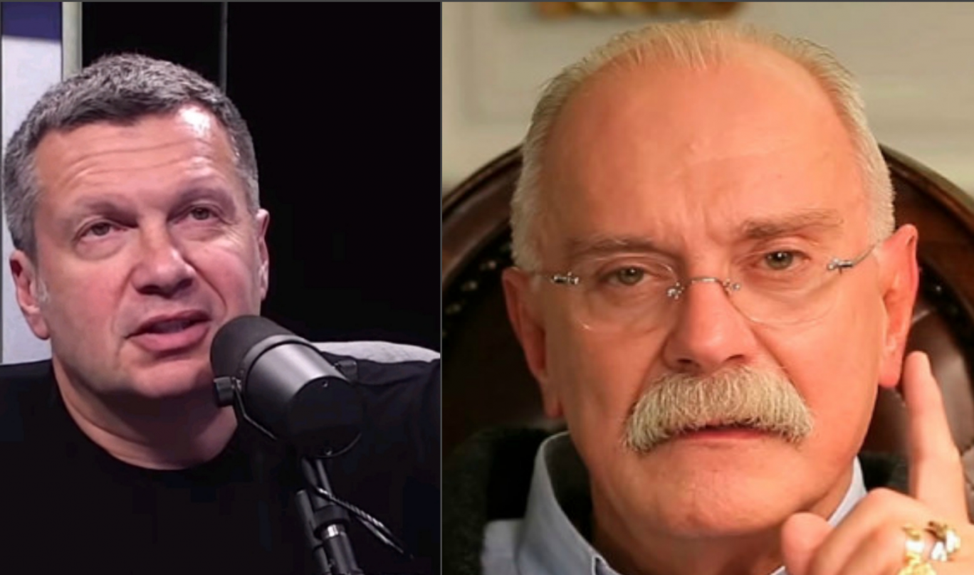 Solovyov and Mikhalkov pushed Sobchak and Dyud* in the list of leaders of public opinion