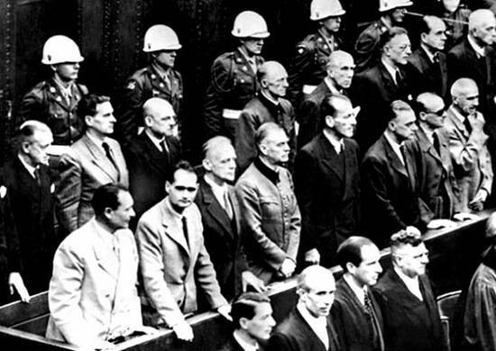 Обвиняемые на Нюрнбергском процессе
